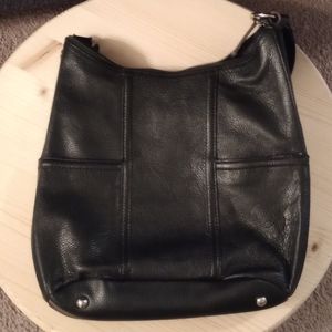 Tignanello black leather shoulder bag